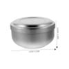 HONITANO 2pcs Stainless Steel Shaving Bowl for Men Durable Shaving Cream and Soap Bowl with Lid for Home and Barber Use Silver view 3