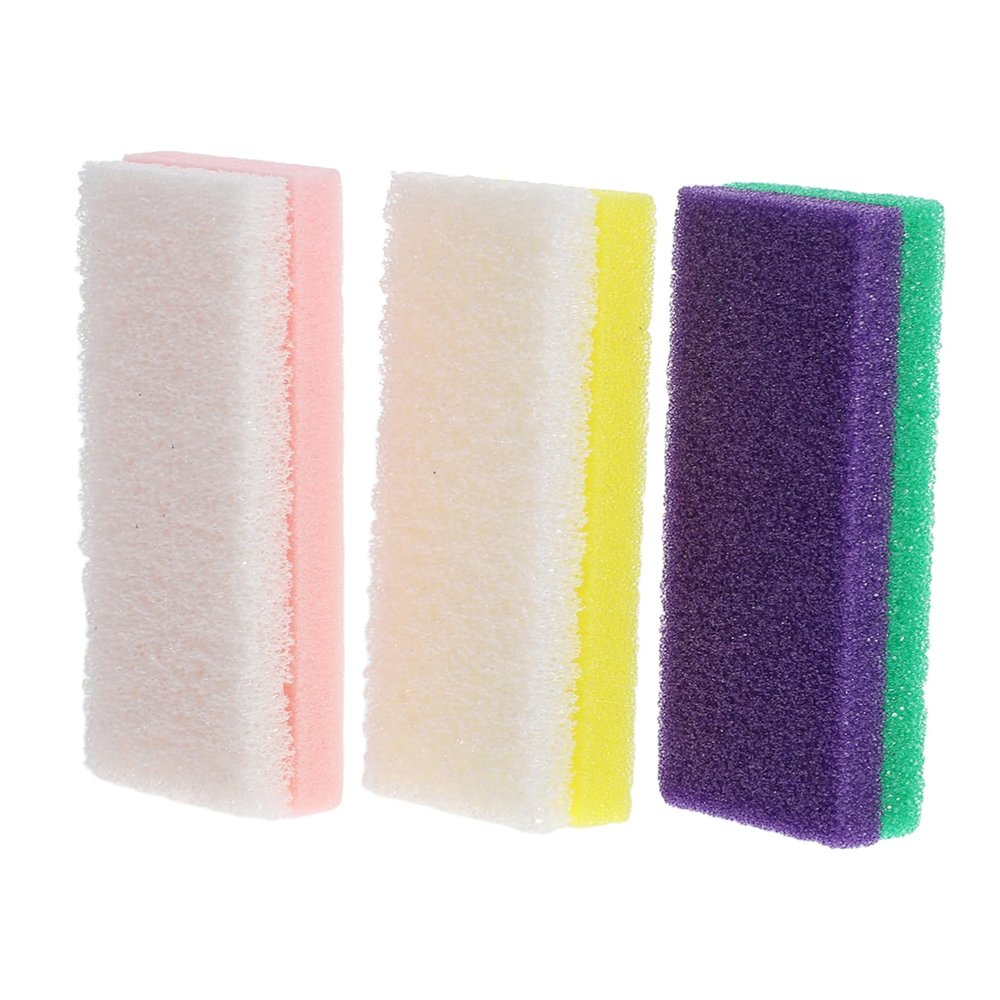 Ipetboom 3pcs Professional Pedicure Stone Double-Sided Exfoliating Foot Stone Hard Pumice Soft Pu Body Callus Scrubber Tool for Shower Use
