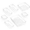 jojofuny 7Pcs Transparent Dresser Storage Box Versatile Cosmetic Jewelry Organizer Compact and Lightweight for Home Travel and Business Use Space Saving Design view 1