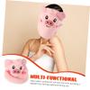 NIYANGLE Cartoon Pig Design Warm Face Towels for Hot Compress Reusable Fleece Facial Steamer Mask for Deep Cleansing Moisturizing Spa Towels for Women view 3