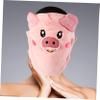 NIYANGLE Cartoon Pig Design Warm Face Towels for Hot Compress Reusable Fleece Facial Steamer Mask for Deep Cleansing Moisturizing Spa Towels for Women view 4
