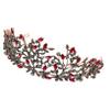 Beavorty 1Pc Elegant Bride Crown Baroque Leaf Design with Diamonds Stunning Wedding Hair Accessory for Brides for Parties Photography and Special Occasions view 1