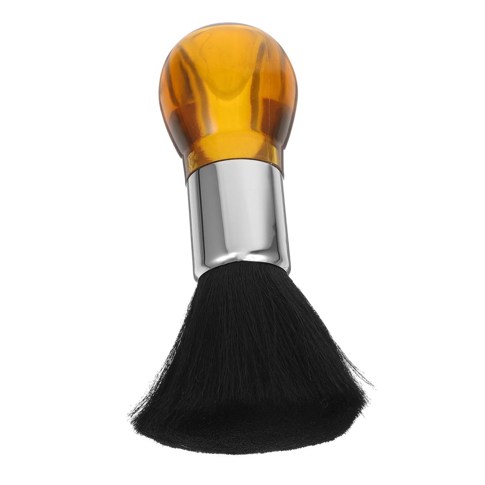 Beavorty Professional Barber Neck Duster Brush Handle Soft Fiber Hair Duster for Salon Shaving Lightweight Hair Cleaning Tool for Barbers and Male Grooming