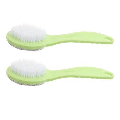GALPADA 2pcs Double Sided Pumice Stone Foot Scrubber Exfoliator Dead Skin Remover Brush for Feet Care Travel Friendly for Home Use
