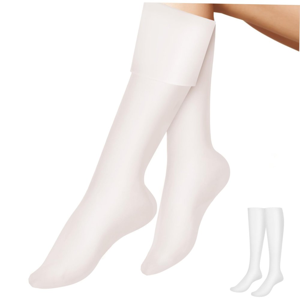 Abaodam Moisturizing Spa Foot Socks for Men and Women Long Gel Socks for Overnight Foot Care Soft Sebs Material with Elastic Fit for Dry Cracked Heels Repair