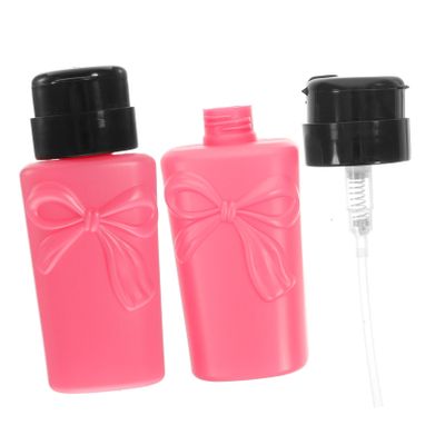2Pcs Refillable Liquid Pump Bottles for Travel, Pink Plastic