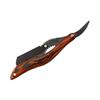 FRCOLOR Professional Barber Razor Wooden Handle Stainless Steel Manual Shaving Razor for Men Replacement Blade Compatible S23 view 1