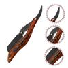 FRCOLOR Professional Barber Razor Wooden Handle Stainless Steel Manual Shaving Razor for Men Replacement Blade Compatible S23 view 2