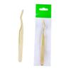 Beaupretty 2pcs Grafting Eyelashes Tweezers Set Professional Stainless Steel Curved Tip Eyelash Extension Tools for Women Lightweight and Easy to Use for Personal and Professional view 2