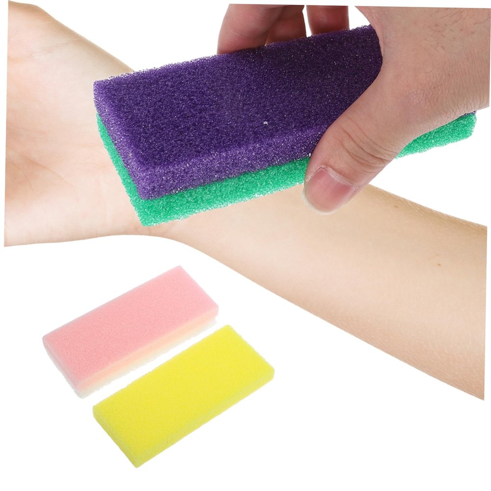 FOMIYES 3pcs Dual Sided Pumice Stone Foot File Exfoliating Bath Stone for Callus Removal Soft Pu Side for Sensitive Skin Natural Foot Scrubbing Tool Portable