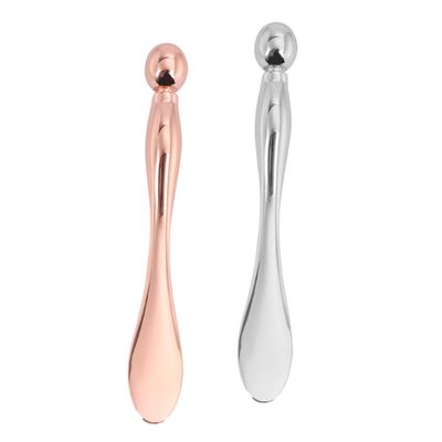 NIYANGLE 2Pcs Metal Eye Cream Applicator Spatula and Roller for Facial Skin Care Eye Massaging Tool for Reducing Puffiness and Dark Circles