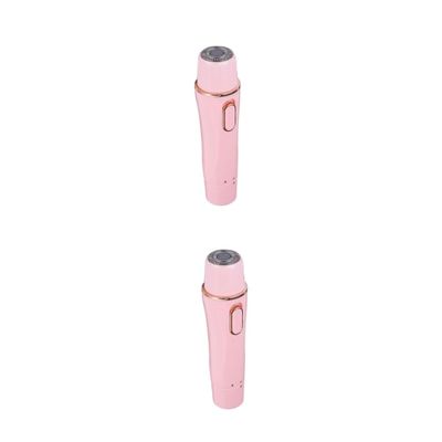 Beaupretty 2pcs USB Rechargeable Female Shaver Painless Body Hair Removal Machine Eyebrow Shaping Nose Hair Trimmer Portable Travel Friendly Grooming Tool