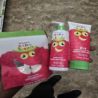 Bolero Kids Raspberry Banana Smoothie Bath & Body Set 3 Piece