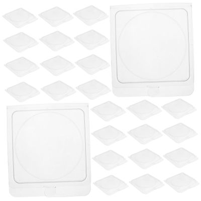 TOGEVAL 40pcs Transparent DIY Blush Highlighter Packaging Durable Empty Makeup Pans Refillable Eyeshadow Palette for Custom Cosmetics for DIY Enthusiasts