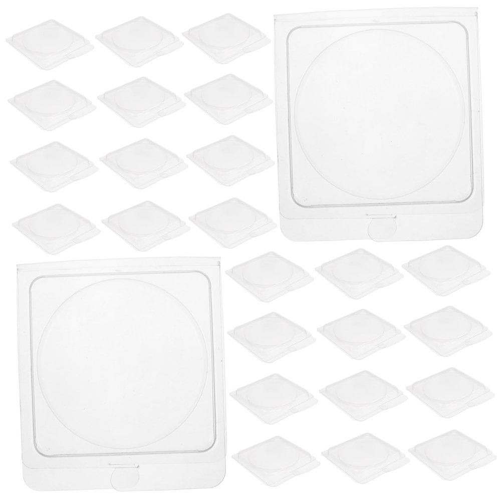 TOGEVAL 40pcs Transparent DIY Blush Highlighter Packaging Durable Empty Makeup Pans Refillable Eyeshadow Palette for Custom Cosmetics for DIY Enthusiasts
