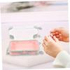 COHEALI 2pcs Mini Makeup Suitcase Portable Travel Case for False Eyelashes and Cosmetics with Adjustable Dividers Lightweight and Stylish Organizer for Women Pink Rose Red view 4