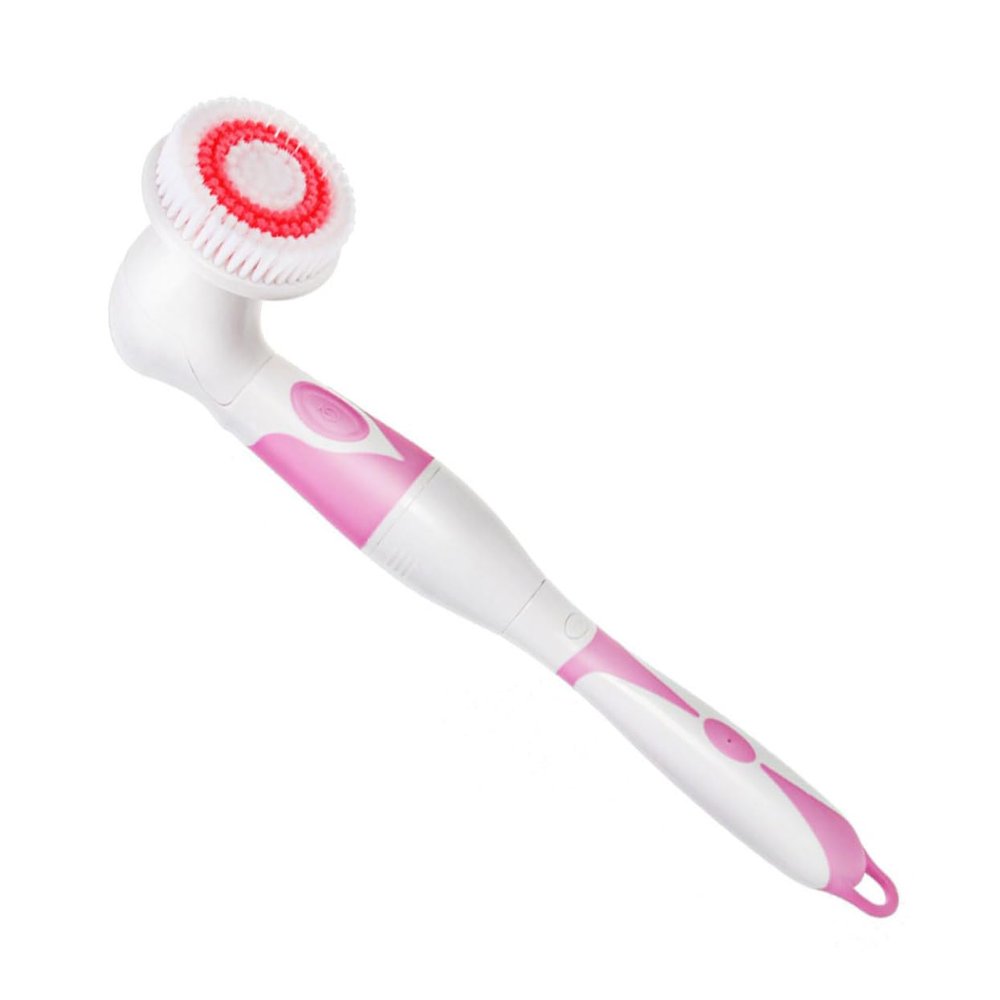 VICASKY Electric Bath Brush with Long Handle Exfoliating Body Scrubber for Deep Cleaning Relaxation Muscle Relief for Men Women Compatible with Any Soap Body Wash