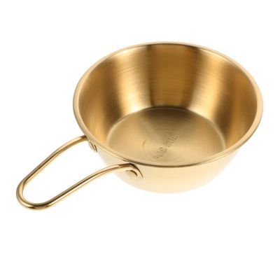 Men Shaving Soap Cup with Gold Handle Durable Stainless Steel Wet Shaving Mug for Cream Multifunctional Grooming Tool