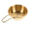 Men Shaving Soap Cup with Gold Handle Durable Stainless Steel Wet Shaving Mug for Cream Multifunctional Grooming Tool view 1