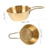 Men Shaving Soap Cup with Gold Handle Durable Stainless Steel Wet Shaving Mug for Cream Multifunctional Grooming Tool view 2