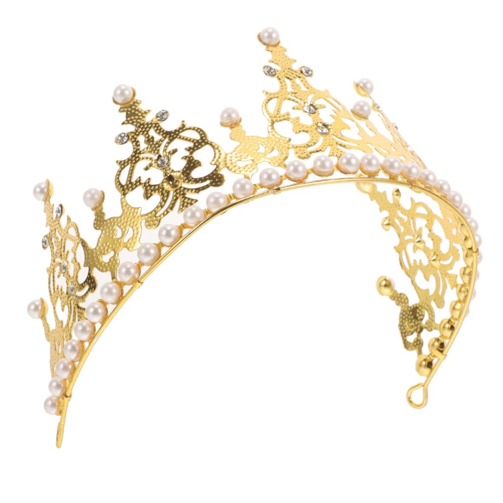Beaupretty 1Pc Golden Crown Hair Accessory for Birthday Parties and Graduations Durable and Rhinestone Headdress for Special Celebrations and Pageants