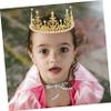 Beaupretty 1Pc Golden Crown Hair Accessory for Birthday Parties and Graduations Durable and Rhinestone Headdress for Special Celebrations and Pageants view 4