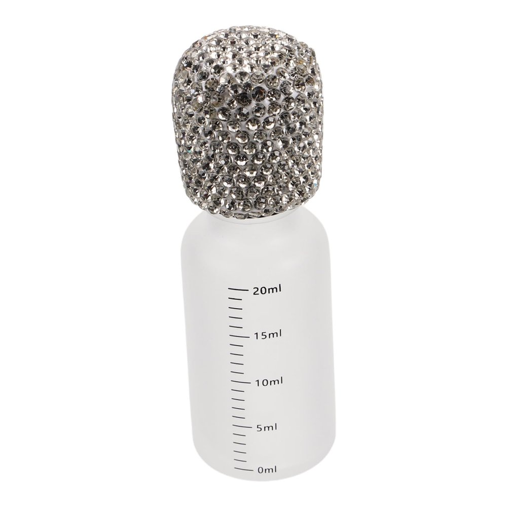 NinthAvenue Basics Refillable Glass Roller Ball Bottles for Essential Oils Clear Portable Vials with Rhinestone Scale for Travel Business and Hydration Needs
