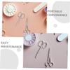 Didiseaon 2pcs Stainless Steel Nose Hair Scissors Rounded Tip Grooming Tool for Precision Trimming of Facial Hair Eyebrows and Beard Safe and Durable Grooming Kit for Home and Travel view 3