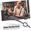 Angoily Stainless Steel Beard and Eyebrow Scissors for Grooming Professional Hairdressing Accessory Precision Cutting Tool for Daily Use view 3
