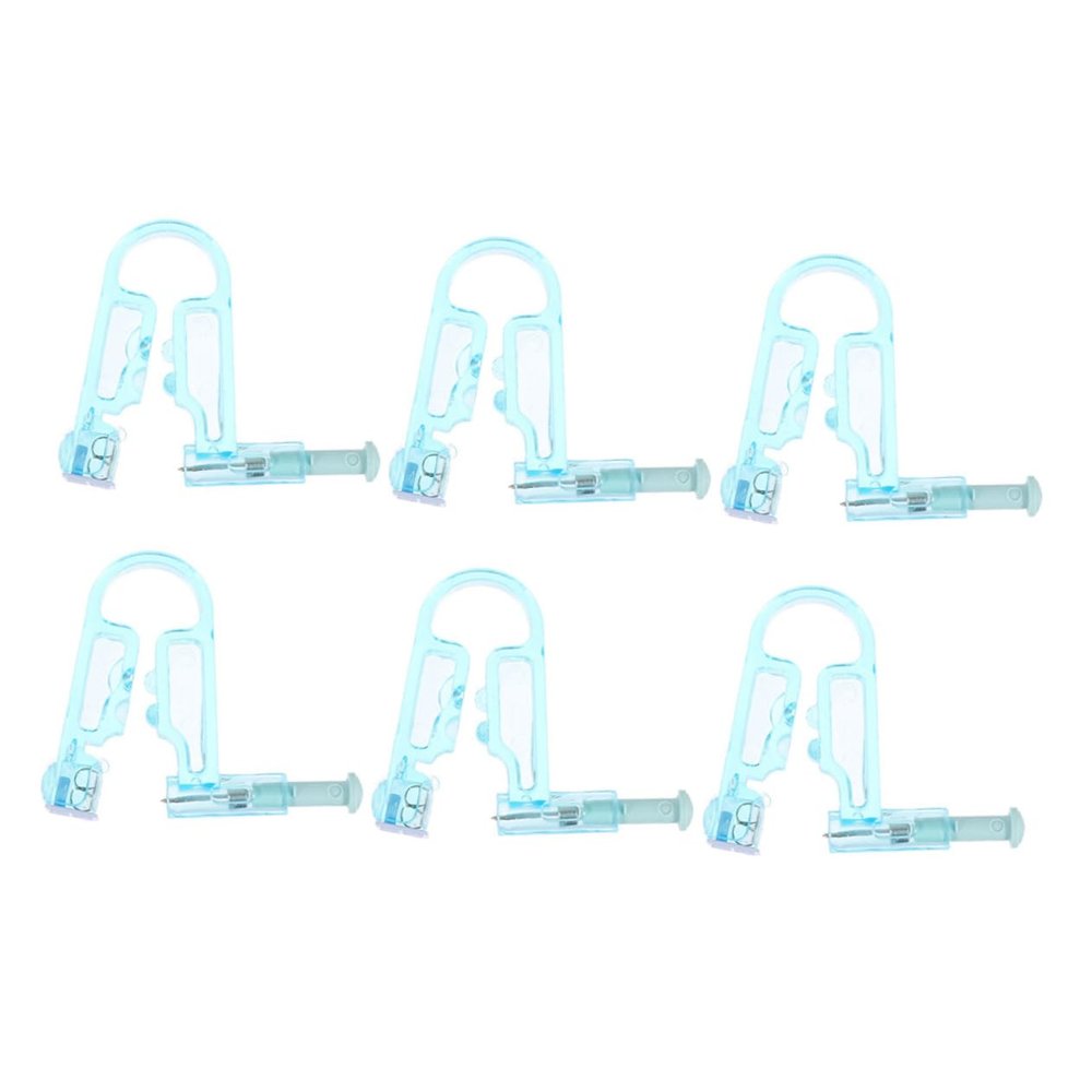 VALICLUD Disposable Ear Piercing Tool Set 6pcs Manual Hypoallergenic Ear Hole Piercers Suitable for Teens and Adults for Home Use