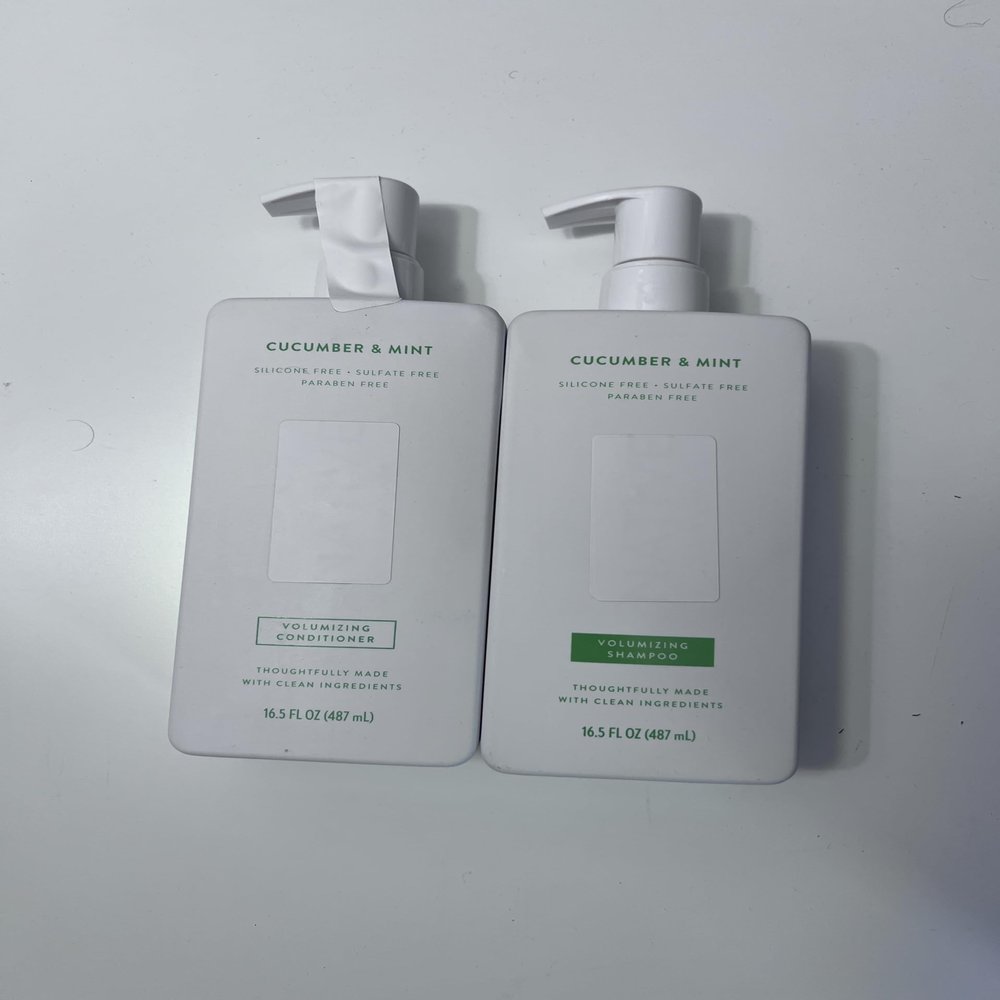 Cucumber & Mint Strengthening Shampoo and Conditioner Set, 16.5 fl oz Each, Sulfate-Free, Natural Ingredients, All Hair Types