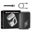 Portable Electric Foil Shaves, Mini Electric Razor with LED Display, Precision Blades, IPX7 Waterproof, Rechargeable Shavers for Men Travel Facial Hair Groomer (Black B, 1pcs) view 2