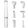 Bikini Trimmer for Women, 7 in 1 Electric Razor, Hair Trimmer for Face Nose Eyebrow Legs Arm Armpit Bikini, Waterproof, Painless Rechargeable Body Shavers Set view 2