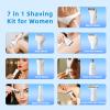 Bikini Trimmer for Women, 7 in 1 Electric Razor, Hair Trimmer for Face Nose Eyebrow Legs Arm Armpit Bikini, Waterproof, Painless Rechargeable Body Shavers Set view 3