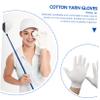 ANDRESLAD 12 Pairs Reusable Cotton Yarn Gloves for Dry Healing Multipurpose Moisturizing Hand Protection Unisex Soft Cotton Gloves for Coin Handling and Jewelry Inspection view 4