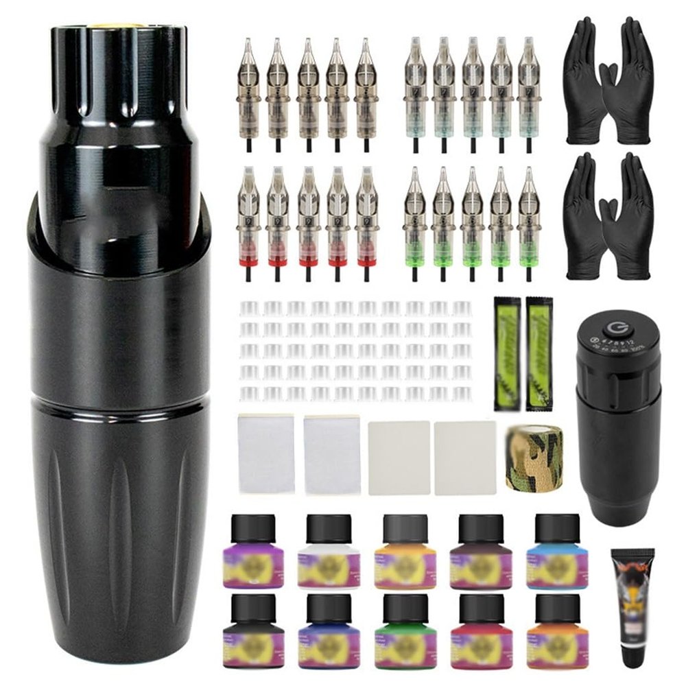 Tattoo Machines Tattoo Machine Set Rechargeable Tattoo Pen Set Full Set of Tattoo Set Tattoo Equipment