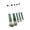 5 Piece Eye Brush Collection with Soft Synthetic Fiber for DIY Eyebrow Use Green Makeup Brushes Set view 1