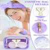 Gift Sets for Women, Initial Makeup Bag with Makeup Brush Set Bachelorette Party Favors, Purple Spa Kit with Skincare Headbands Wrist Bands Sleepover Party Supplies Gifts for Teen Girls Bridesmaid Y view 3