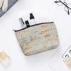Zengzll Blue And White Ancient Chinese Folk Chinoiserie Style Portable Cosmetic Bag Multifunction Storage Pouch PU Makeup Bag, Stationery Organizer with Zipper for Reunion Office view 4