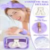 Gift Sets for Women, Initial Makeup Bag with Makeup Brush Set Bachelorette Party Favors, Purple Spa Kit with Skincare Headbands Wrist Bands Sleepover Party Supplies Gifts for Teen Girls Bridesmaid A view 3