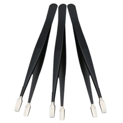 ANDRESLAD 3Pcs Stainless Steel Fake Eyelash Tweezers Ergonomic Lash Applicator for False Lashes for Crafting Jewelry Making Cosmetic Use Precision Design for Easy