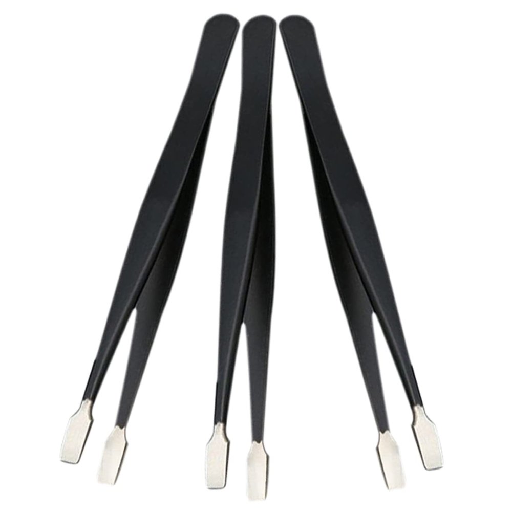 ANDRESLAD 3Pcs Stainless Steel Fake Eyelash Tweezers Ergonomic Lash Applicator for False Lashes for Crafting Jewelry Making Cosmetic Use Precision Design for Easy