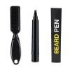 3x Eyebrows Beard Filler and Brush Kit for Men - Waterproof, Long-Lasting, Natural Look - Brown/Black Options view 3