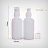 12Pack 4oz White Glass Pump Bottle with Pump Dispenser,120ml Small Dispenser, Travel Size Refillable Botttles For Lotions,Sercums,Essential Oils view 3