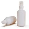 12Pack 4oz White Glass Pump Bottle with Pump Dispenser,120ml Small Dispenser, Travel Size Refillable Botttles For Lotions,Sercums,Essential Oils view 4