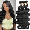 16A Human Hair Bundles 16 18 20 Inch Body Wave 300g Unprocessed Brazilian Virgin Hair 3 Bundles Deals Human Hair Extensions Quick Weave Human Hair Natural Black Color view 1