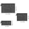 15 Pack Mesh Zipper Pouch Bags for Makeup Toiletries Storage - Nylon Mesh Organizer with Metal Zippers - Set of 3 Sizes (B6 A5 A4) view 3