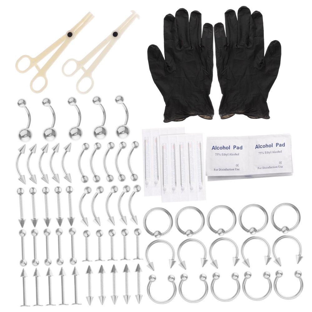 BESTYASH 1Set Jewelry Kit for Women Assorted Ear Eyebrow Navel and Rings present for Daily Wear and Parties Smooth Comfortable and Stylish