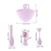 Healvian 1set Diy Silicone Face Mask Bowl Set Kit Mixing Bowl Brush Stirring Rods Measuring Spoon for Easy Skincare Mixing Homemade Masks view 2