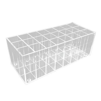 24 Slot Acrylic Lipstick Organizer Makeup Brush Holder Cosmetic Display Case for Drawer Dorm Bedroom Vanity